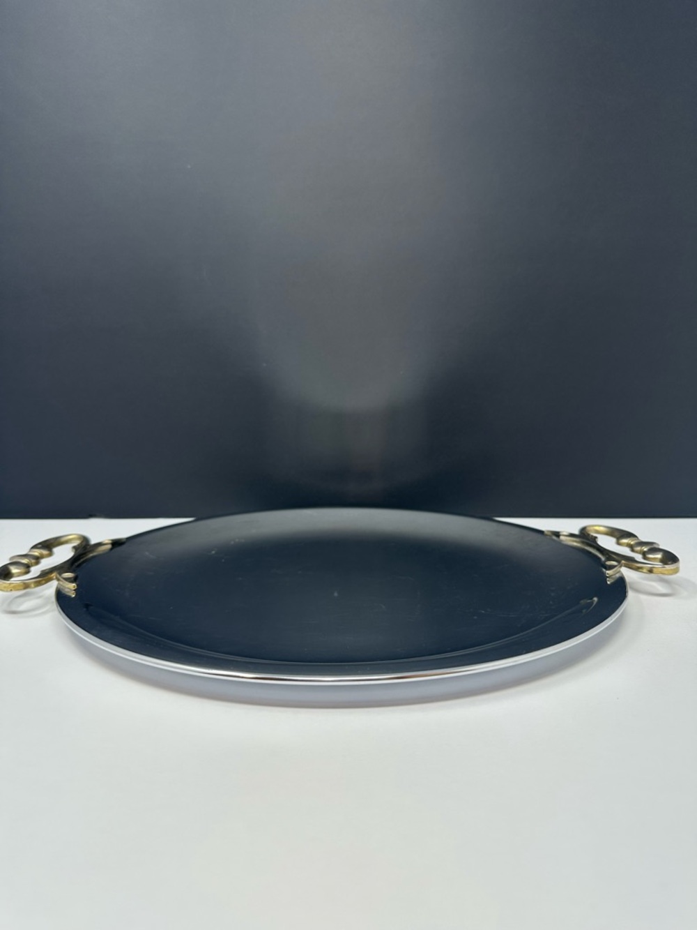 Vintage Kromex 13" Aluminum Handled Serving Tray Vogue Line A4 - Picture 2 of 6